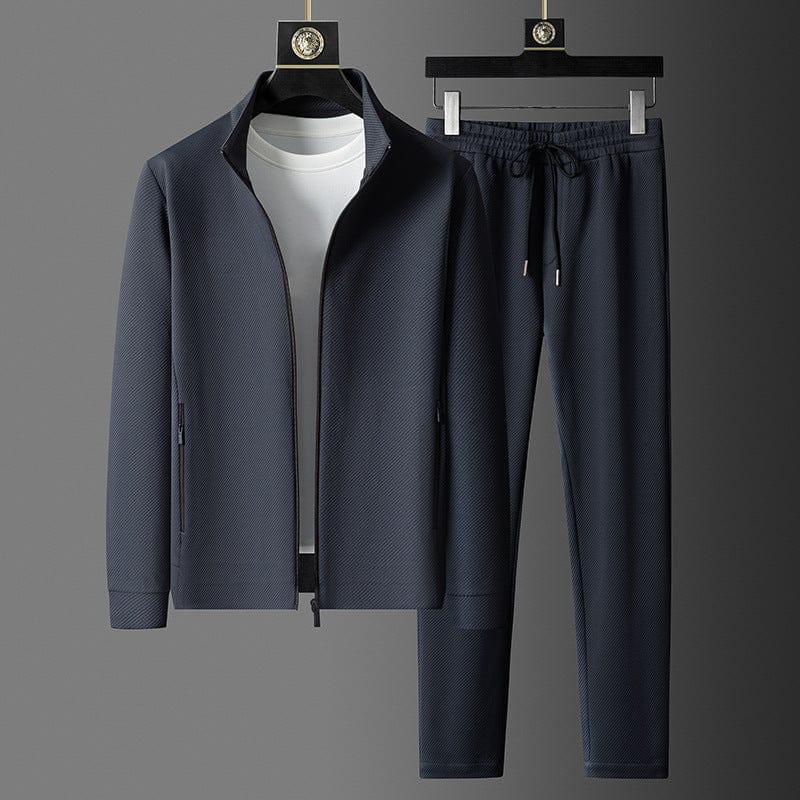 Men's Zip Jacket & Joggers Set – Subtle Surface & Narrow Leg Cut