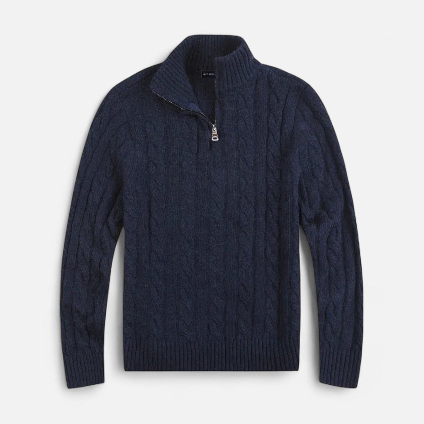 Merino Wool Half-Zip Sweater Warm Pullover