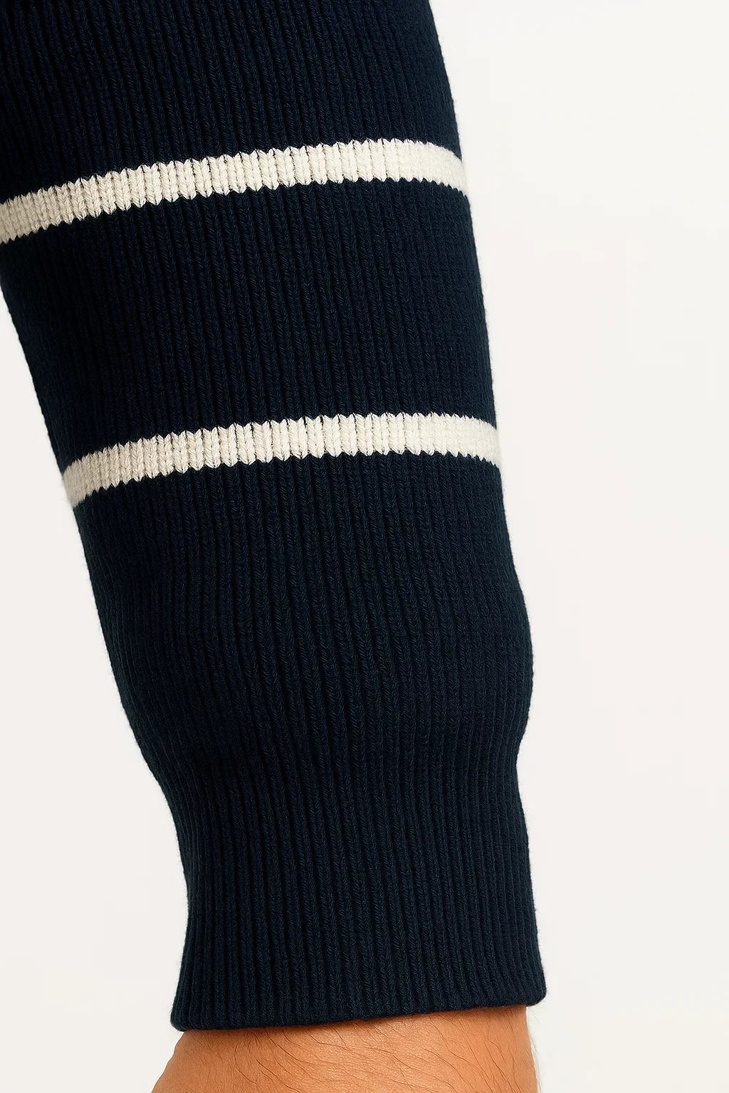 Striped Quarter-Zip Sweater