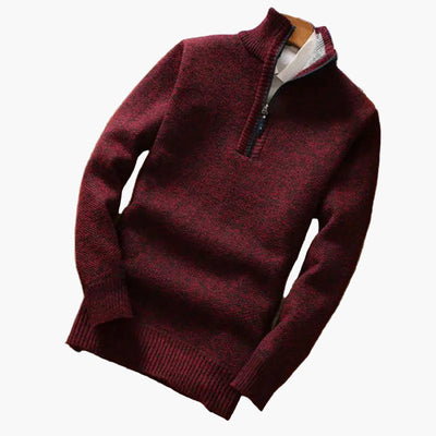 Men's knitted sweater with zipper – modern & versatile for everyday and office use